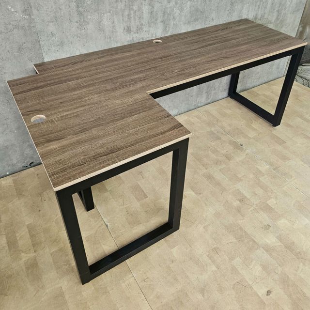 Bàn góc L 190x100cm gỗ plywood chân hệ Rectang HBRT152