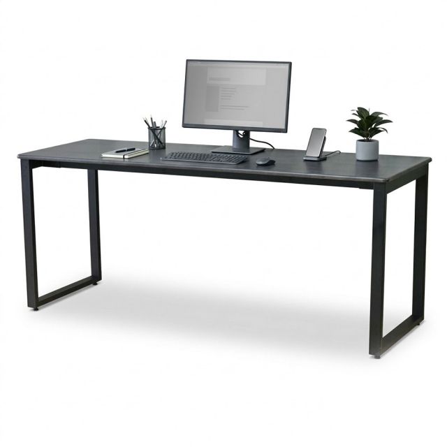 Bàn làm việc 180x60cm gỗ cao su chân sắt hệ Rectang HBRT153