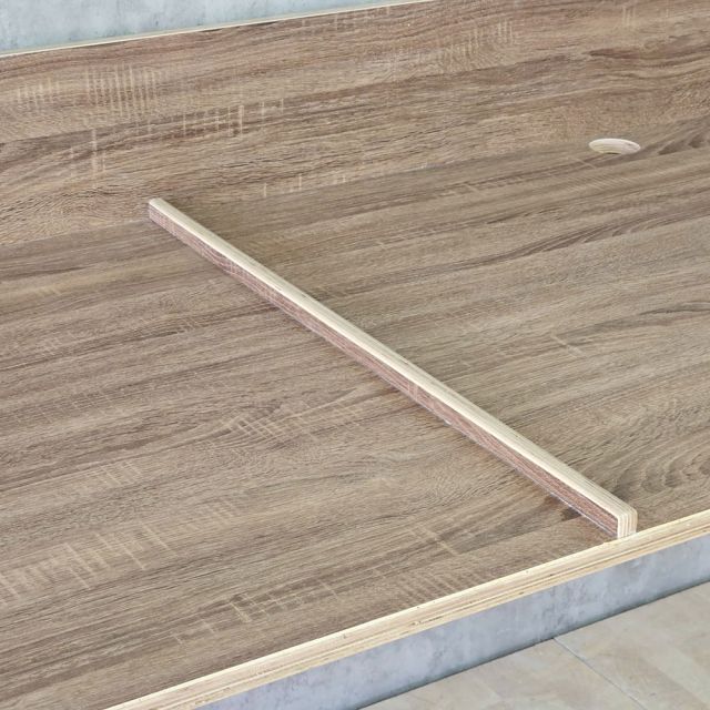 Bàn làm việc kích thước lớn 240x80cm gỗ plywood hệ Rectang HBRT154