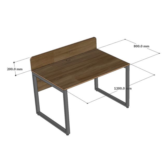 Bàn làm việc 140x80cm gỗ plywood hệ Rectang HBRT155