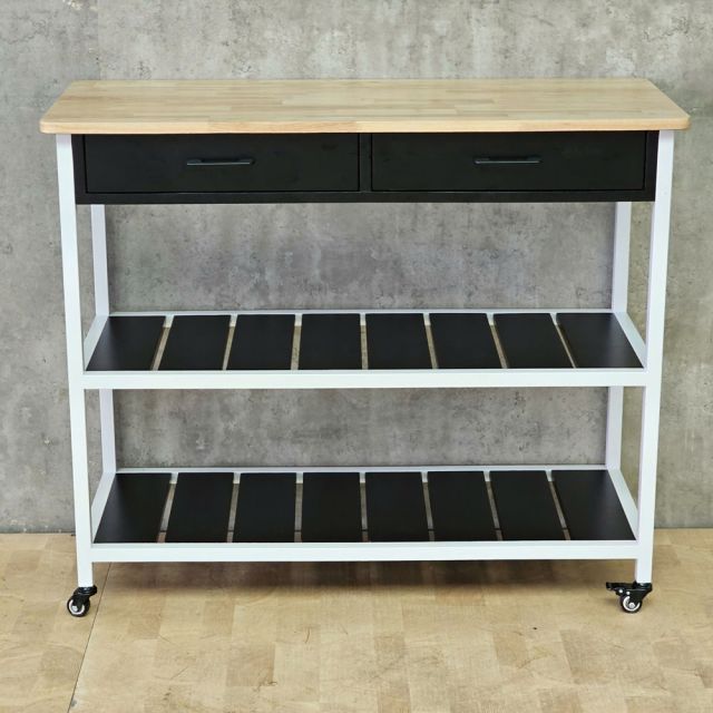 Kệ bếp di động PAXO 105x45x95 gỗ cao su KB68065