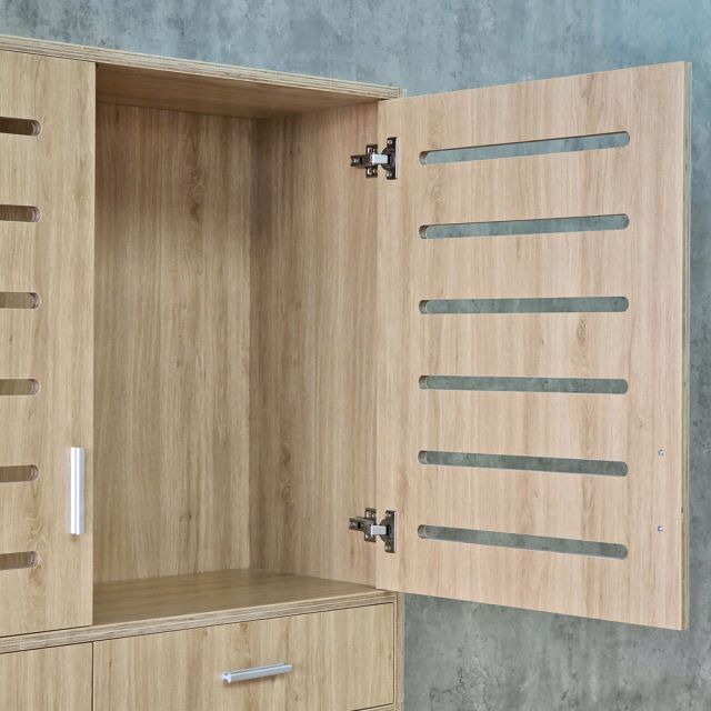 Tủ để giày dép 110x35x200cm gỗ plywood KG68139