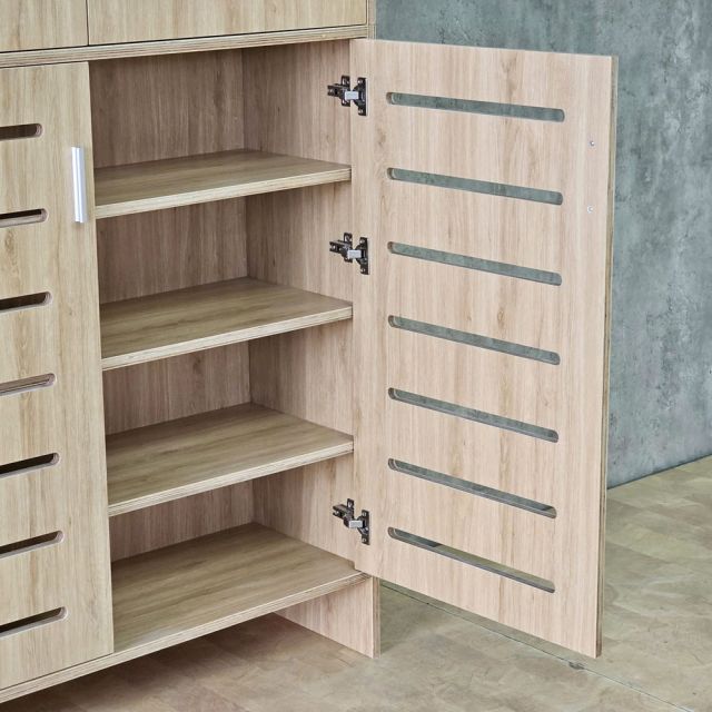 Tủ để giày dép 110x35x200cm gỗ plywood KG68139