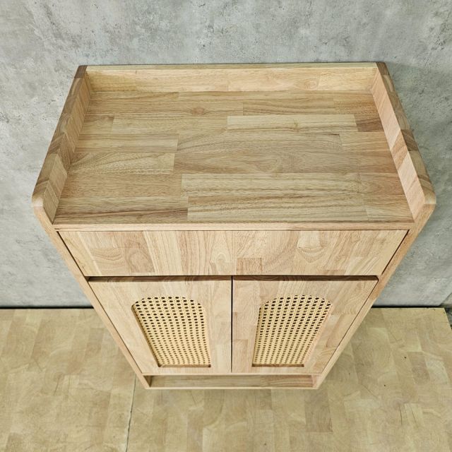 Tủ kệ giày dép di động 60x35x110cm gỗ cao su KG68140
