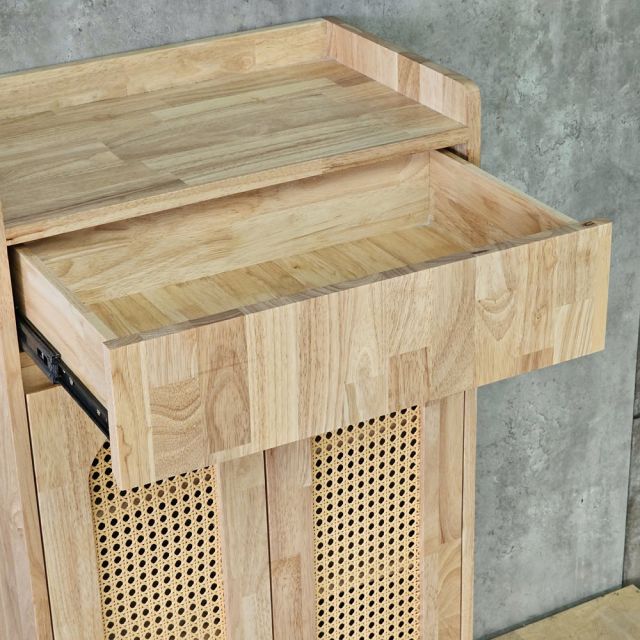 Tủ kệ giày dép di động 60x35x110cm gỗ cao su KG68140