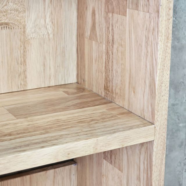 Tủ kệ bếp có ngăn kéo 40x40x170cm gỗ cao su chân sắt KTB68282