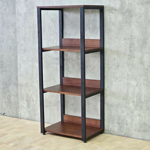 Kệ trang trí 4 tầng GULLI 55x40x130cm gỗ cao su chân sắt KTT68120