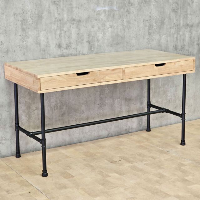 Bàn chân ống nước sắt RONEX2 140x60x75cm gỗ cao su BD68203