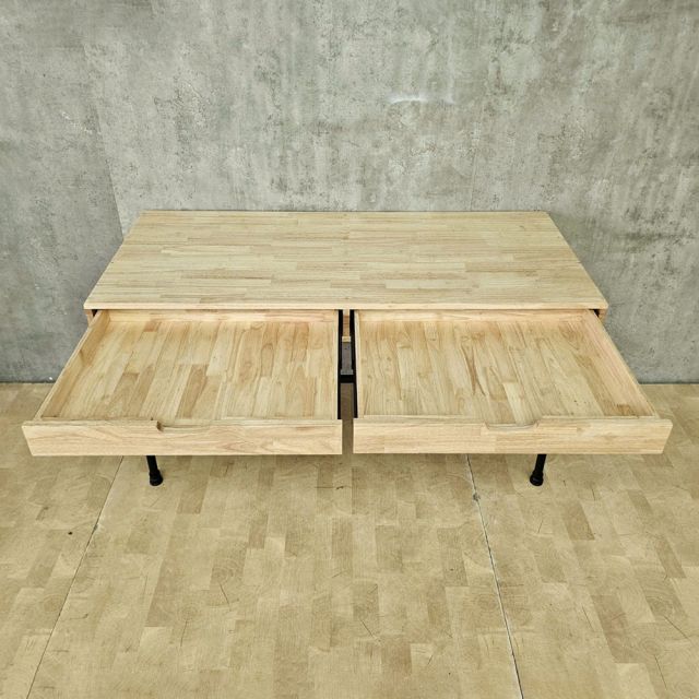 Bàn chân ống nước sắt RONEX2 140x60x75cm gỗ cao su BD68203