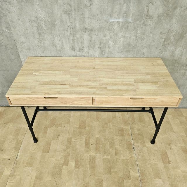 Bàn chân ống nước sắt RONEX2 140x60x75cm gỗ cao su BD68203