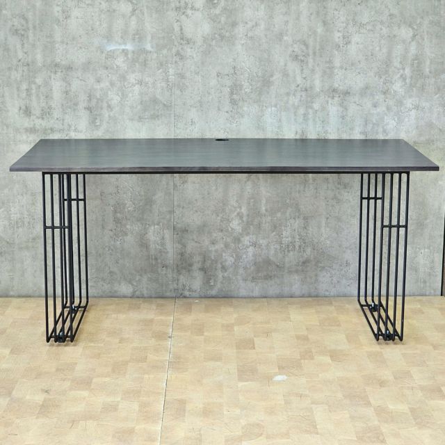 Bàn làm việc 160x80cm gỗ cao su chân sắt sơn tĩnh điện BD68206