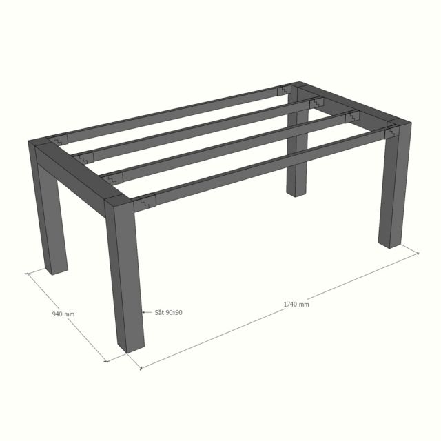 Chân bàn sắt 170x90cm sơn tĩnh điện CHB68140