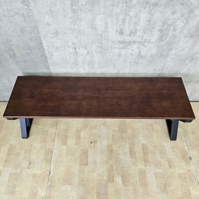 Ghế băng dài 140x40x45cm mặt gỗ cao su chân sắt GBD089