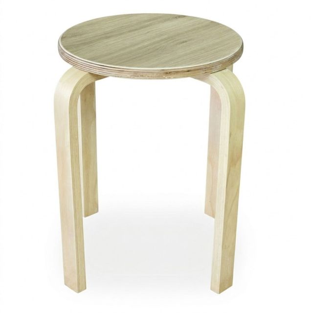 Ghế đôn tròn gỗ chân uốn plywood GCF180