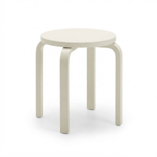 Ghế đôn tròn gỗ cao su chân uốn plywood GCF183
