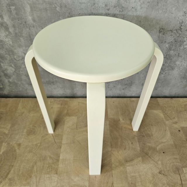 Ghế đôn tròn gỗ cao su chân uốn plywood GCF183