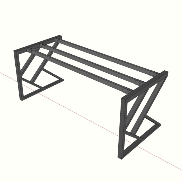 Bàn làm việc ZDesk tích hợp hộp điện 180x80x75cm gỗ cao su hệ KConcept HBKC065
