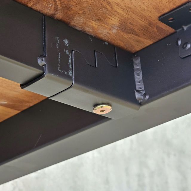 Bàn làm việc góc L 120x90x75cm gỗ cao su hệ Rectang HBRT156