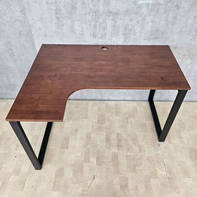 Bàn làm việc góc L 120x90x75cm gỗ cao su hệ Rectang HBRT156