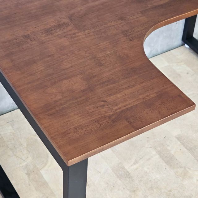 Bàn làm việc góc L 120x90x75cm gỗ cao su hệ Rectang HBRT156