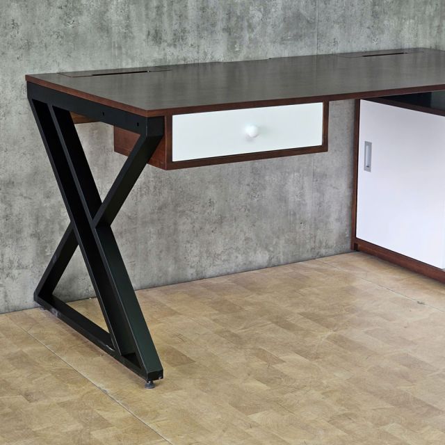 Bàn gác tủ 160x80cm gỗ cao su chân chữ X HBXC078