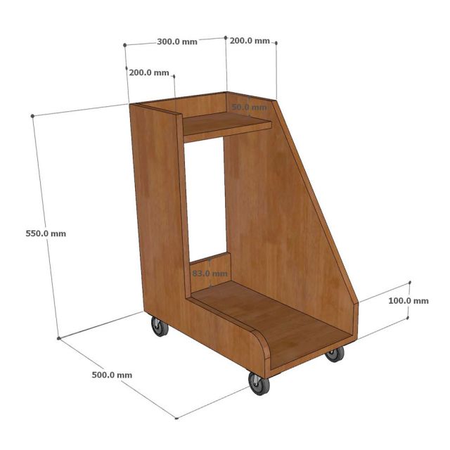 Kệ để balo/cpu 30x50x55cm gỗ plywood KDBL003
