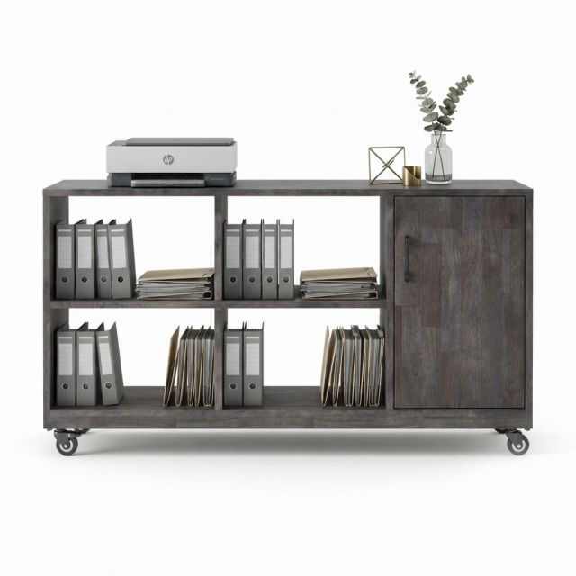 Kệ sách di động 120x30x60cm gỗ cao su KS68340
