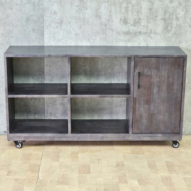Kệ sách di động 120x30x60cm gỗ cao su KS68340
