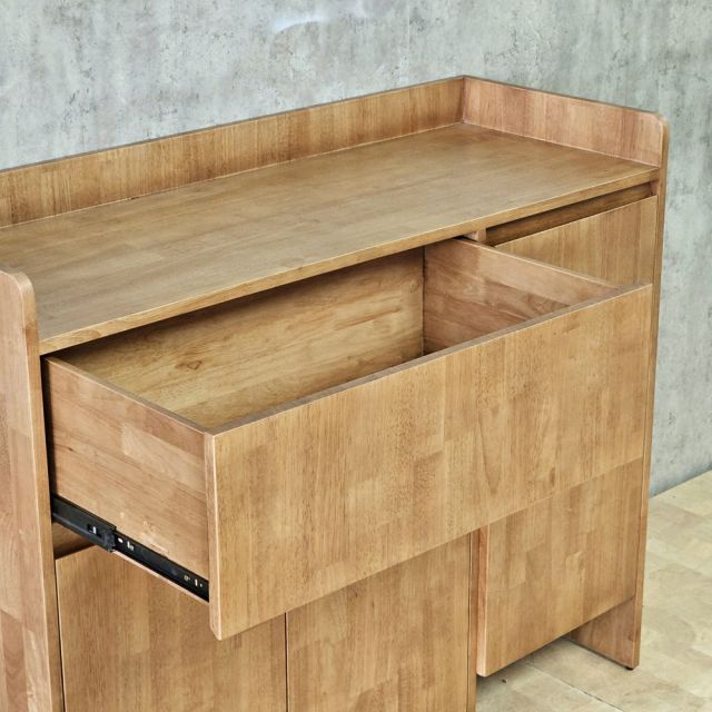 Tủ kệ trang trí phòng khách 120x40x98cm gỗ cao su KTT68123