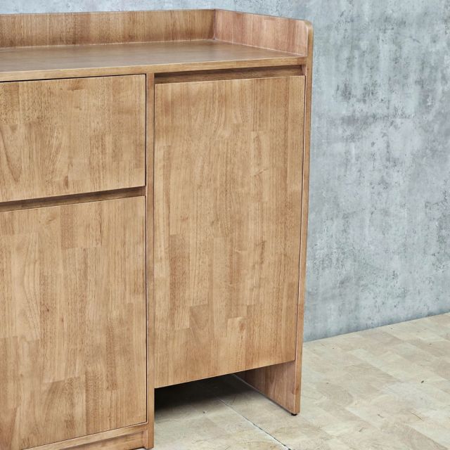 Tủ kệ trang trí phòng khách 120x40x98cm gỗ cao su KTT68123