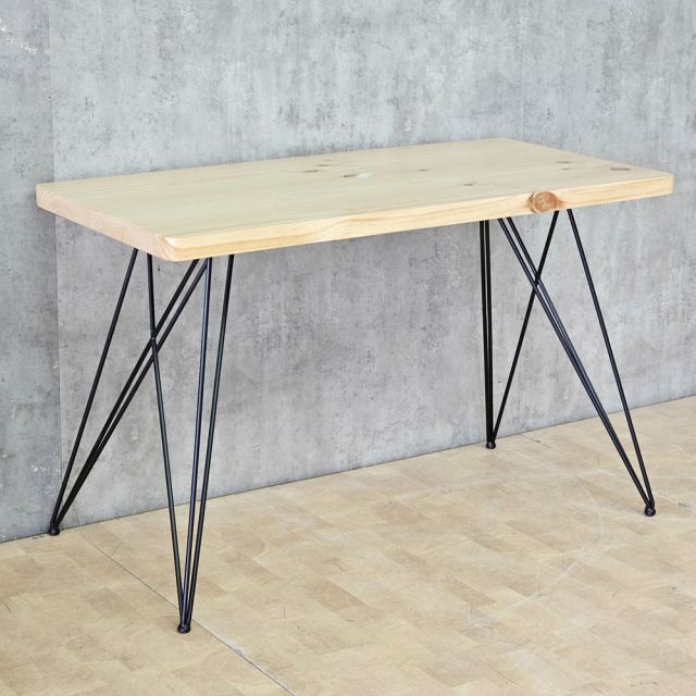 Bàn làm việc 120x60cm gỗ thông dày chân sắt Hairpin Pro SPD68169