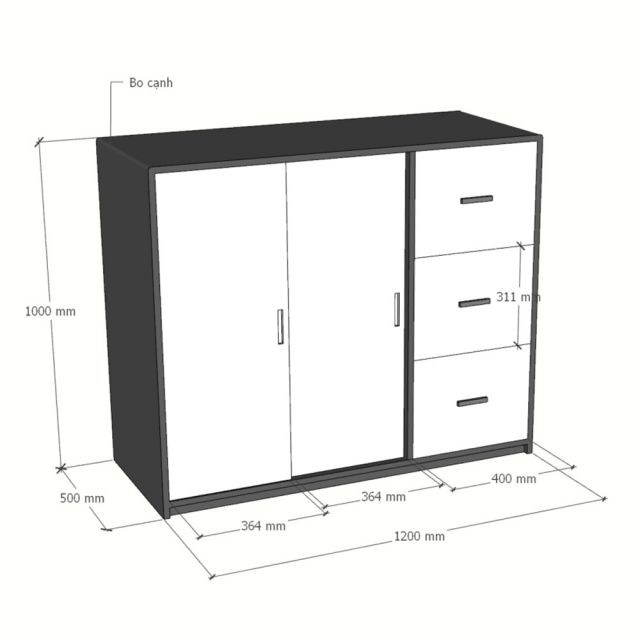 Tủ lưu trữ 120x50x100cm gỗ cao su THS68099