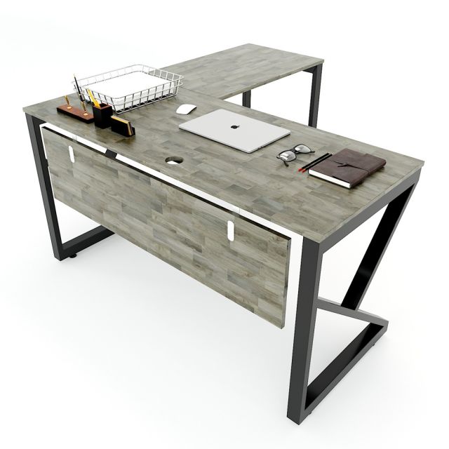 HBKC013 - Bàn làm việc chữ L 140x140 KConcept chân sắt lắp ráp HBKC013 - Bàn làm việc chữ L 140x140 KConcept chân sắt lắp ráp