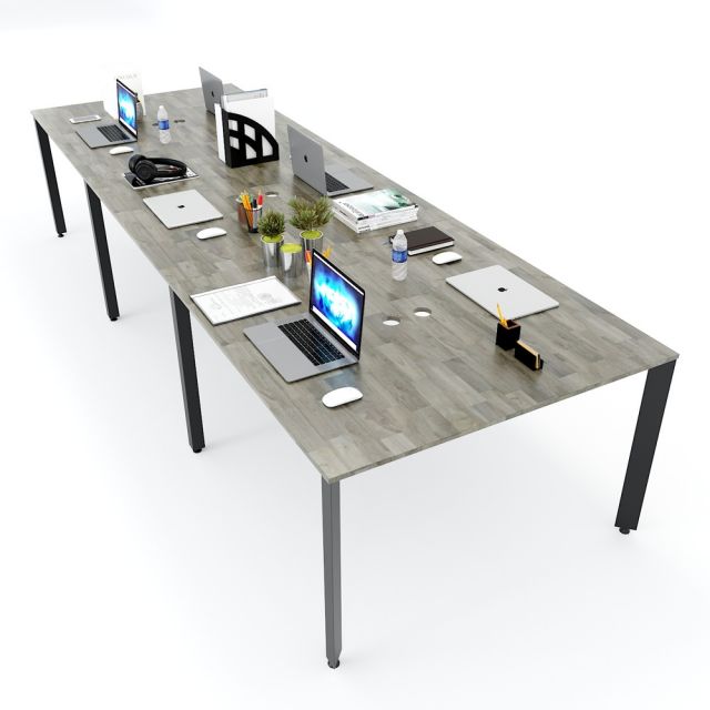 HBTA013 - Bàn cụm 6 chỗ ngồi 120x360cm hệ Trian chân sắt tam giác HBTA013 - Bàn cụm 6 chỗ ngồi 120x360cm hệ Trian chân sắt tam giác