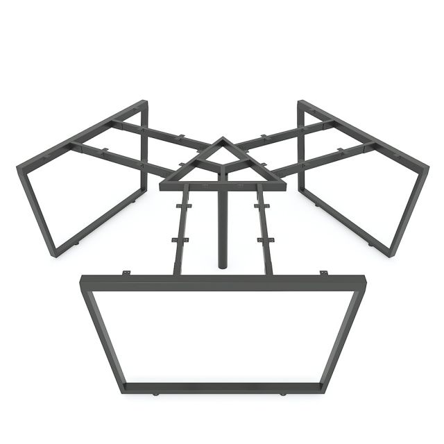 HCTC024 - Chân bàn cụm 3 hệ Trapeze Concept 236x205cm lắp ráp HCTC024 - Chân bàn cụm 3 hệ Trapeze Concept 236x205cm lắp ráp