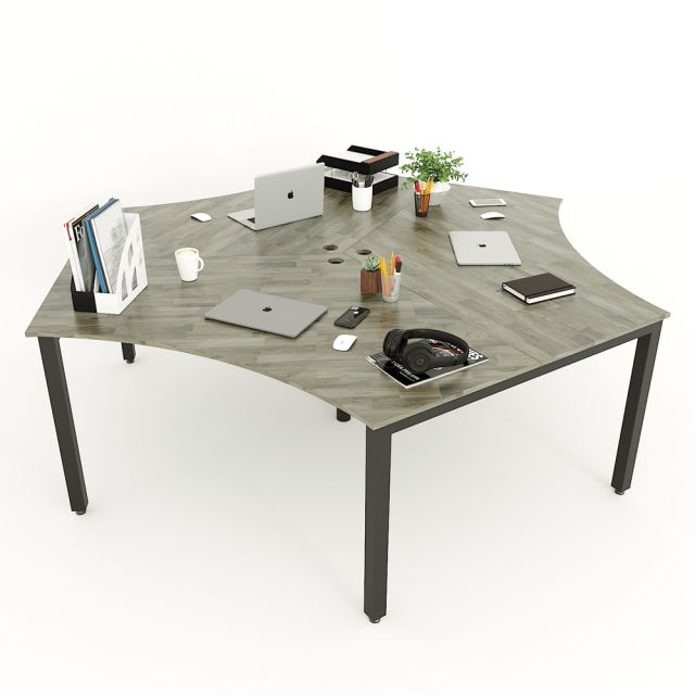 HBUC024 - Bàn cụm 3 người 240x208 UConcept chân sắt lắp ráp HBUC024 - Bàn cụm 3 người 240x208 UConcept chân sắt lắp ráp