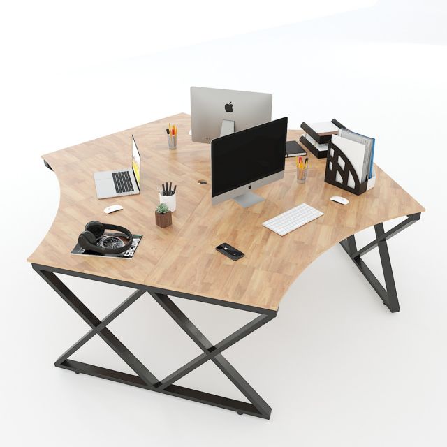Bàn cụm 3 người 240x208 XConcept chân sắt lắp ráp HBXC025 Bàn cụm 3 người 240x208 XConcept chân sắt lắp ráp HBXC025
