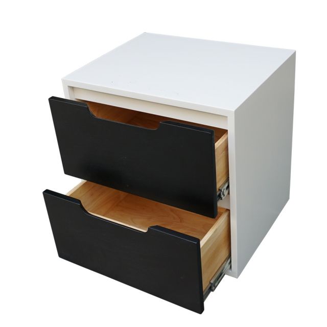 TDG68024 - Tủ đầu giường 2 ngăn kéo màu trắng