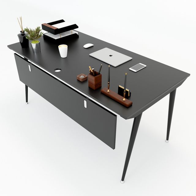 HBCO007 - Bàn làm việc 80x160cm hệ CONE chân sắt lắp ráp HBCO007 - Bàn làm việc 80x160cm hệ CONE chân sắt lắp ráp