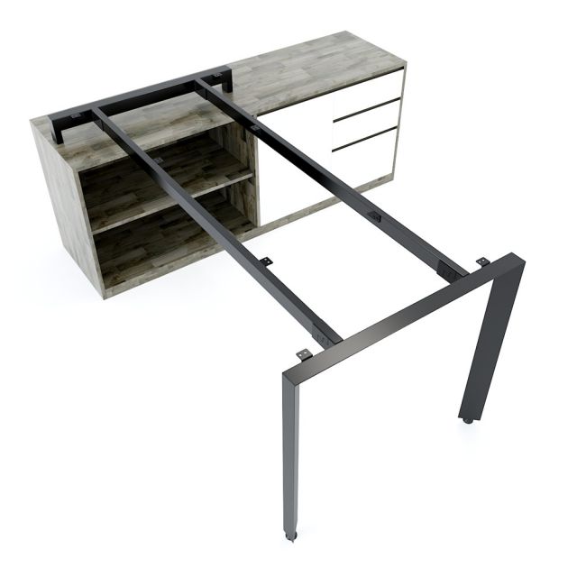 HCTA022 - Chân bàn gác tủ chỗ ngồi hệ Trian Concep 160x80 lắp ráp HCTA022 - Chân bàn gác tủ chỗ ngồi hệ Trian Concep 160x80 lắp ráp