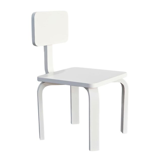 Ghế trẻ em 30x30x56cm gỗ cao su màu trắng GTE005