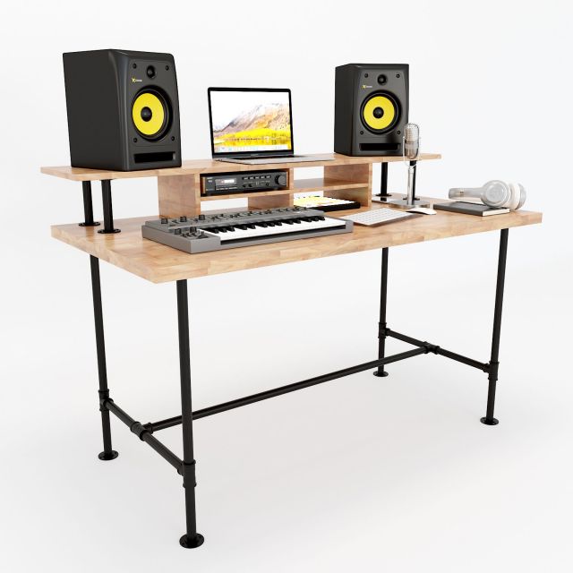 SD68002- Bàn phòng thu StudioDesk đơn giản chân ống nước gỗ cao su ( 140x70x92cn) SD68002- Bàn phòng thu StudioDesk đơn giản chân ống nước gỗ cao su ( 140x70x92cn)