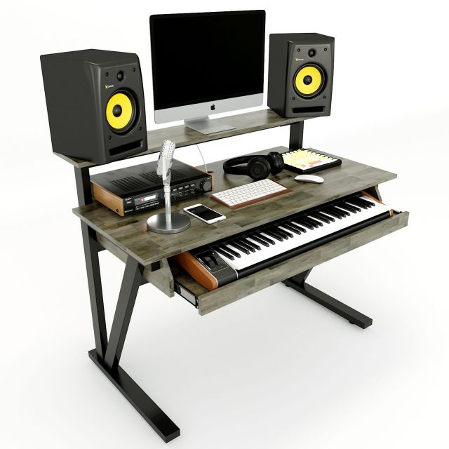 Bàn phòng thu StudioDesk 120x60x94cm) có hộc kéo đàn gỗ cao su SD68003 Bàn phòng thu StudioDesk 120x60x94cm) có hộc kéo đàn gỗ cao su SD68003