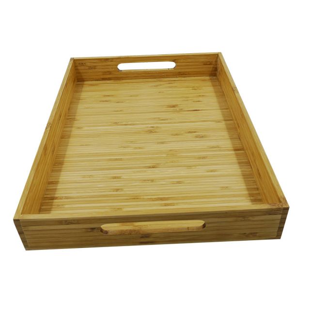 PKT006 - Khay tre bưng đồ nhà hàng ( 50x35x5cm)