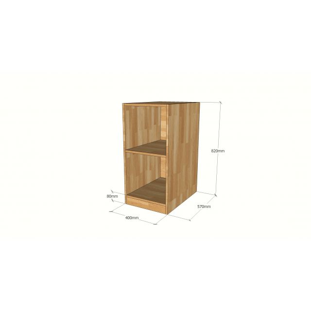 MTBD001- Module tủ bếp dưới hệ hở 2 tầng (40x60x820cm)