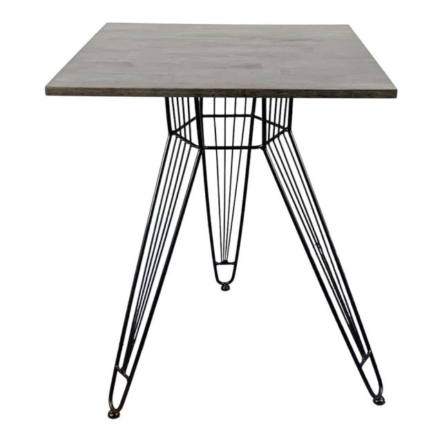Bàn Cafe vuông 60cm gỗ cao su Nâu Lau chân sọc phi CFD68027 Bàn Cafe vuông 60cm gỗ cao su Nâu Lau chân sọc phi CFD68027