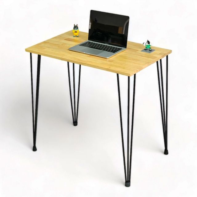 Bàn làm việc mini Idesk 80x50cm gỗ cao su chân Hairpin IDE68009 Bàn làm việc mini Idesk 80x50cm gỗ cao su chân Hairpin IDE68009