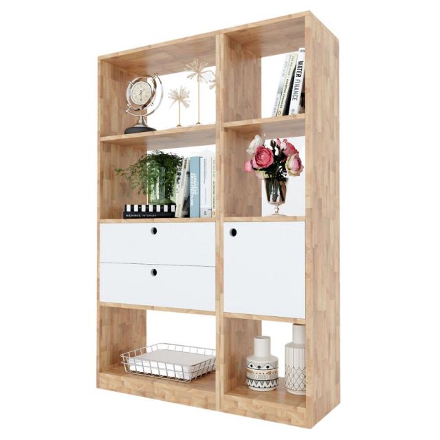 Kệ sách trang trí FIKA3 gỗ cao su KS68051 Kệ sách trang trí FIKA3 gỗ cao su KS68051