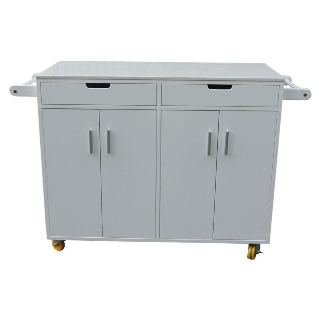KB68018 - Bàn đảo bếp di động Full Trắng có bánh xe mặt đá (110x50x90cm) KB68018 - Bàn đảo bếp di động Full Trắng có bánh xe mặt đá (110x50x90cm)
