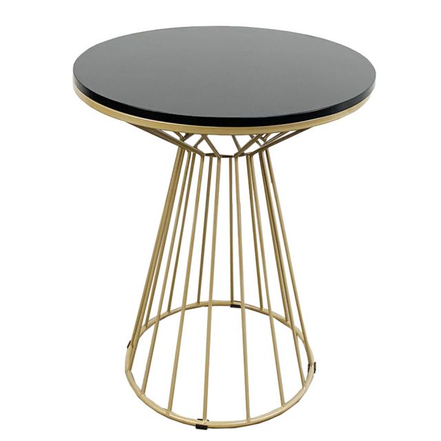 Bàn cafe tròn 60cm gỗ CAO SU chân cổ lọ sơn nhũ vàng CFD68043 Bàn cafe tròn 60cm gỗ CAO SU chân cổ lọ sơn nhũ vàng CFD68043